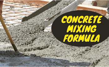 concrete mixing formula