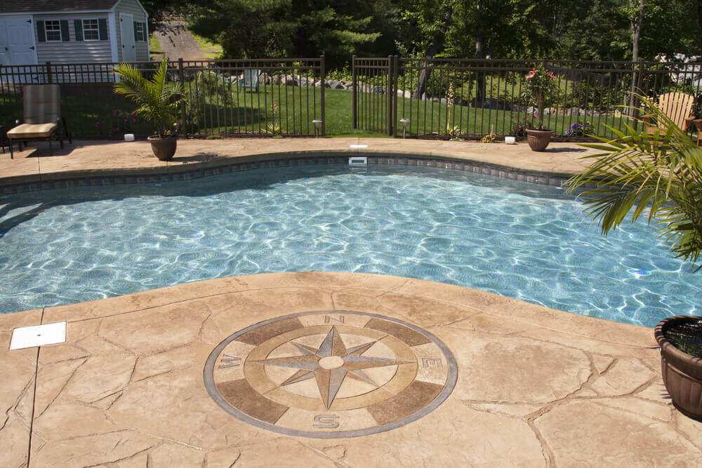 stamped concrete pool deck pattern
